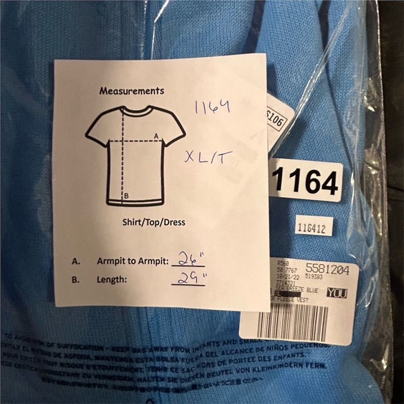 Lands' End Men's XL Tall BlueVest Fleece Lined Zip Side Pockets Golf Outdoor - Picture 6 of 6